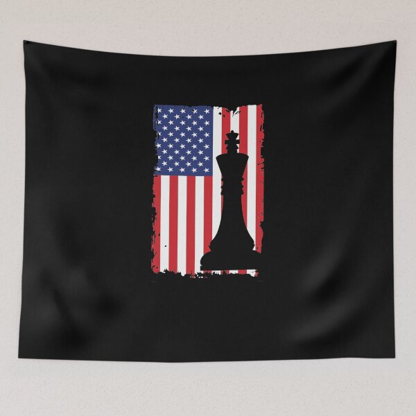 Item preview, American Chess Flag V5 designed and sold by TeeTimeGuys.