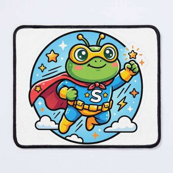 Item preview, Super Hero Frog – Cute Cartoon Amphibian Adventure Design designed and sold by ArtsyExplorer.
