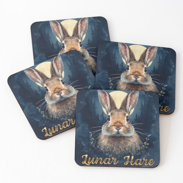 Item preview, Lunar Hare Fantasy Watercolor Rabbit Design designed and sold by Biedroneczka.