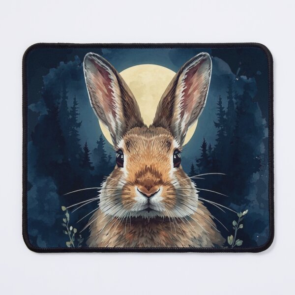 Item preview, Lunar Hare Fantasy Watercolor Rabbit Design designed and sold by Biedroneczka.