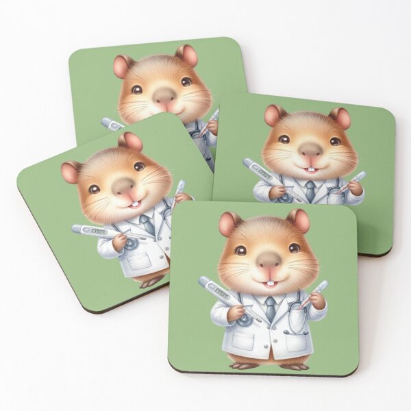 Item preview, Doctor Hamster with Thermometers designed and sold by sanorastyle.