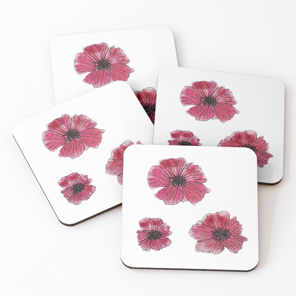 Artikelvorschau, Drei Mohnblumen entworfen und verkauft von Lisa Neuman Watercolors.