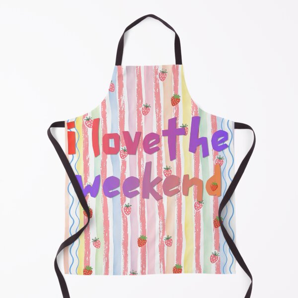 Item preview, Retro Strawberry Weekend Graphic with Striped Background designed and sold by VibranPalette.