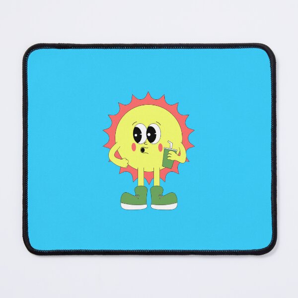 Item preview, Cute Kawaii Sun Drinking Juice Sticker Transparent Background designed and sold by NadDot.