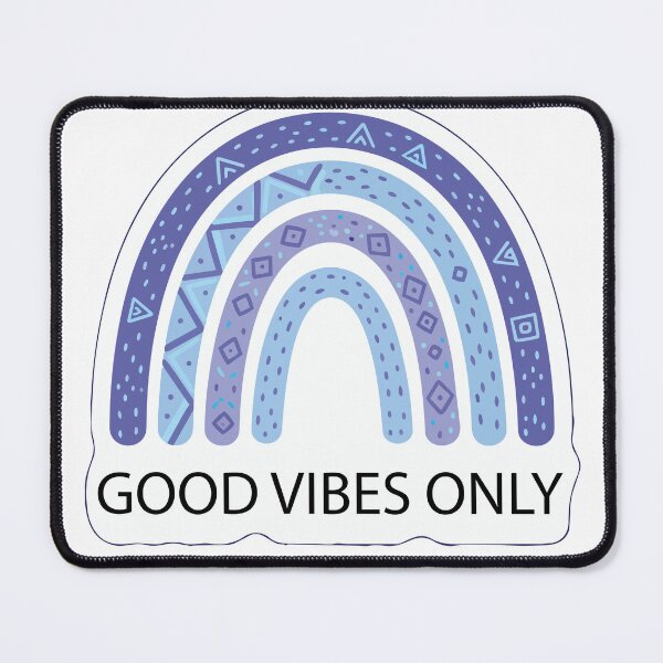 Item preview, Good Vibes Only Boho Rainbow Sticker - Cute Blue & Purple Pastel Positive Quote designed and sold by BestChoiceService.