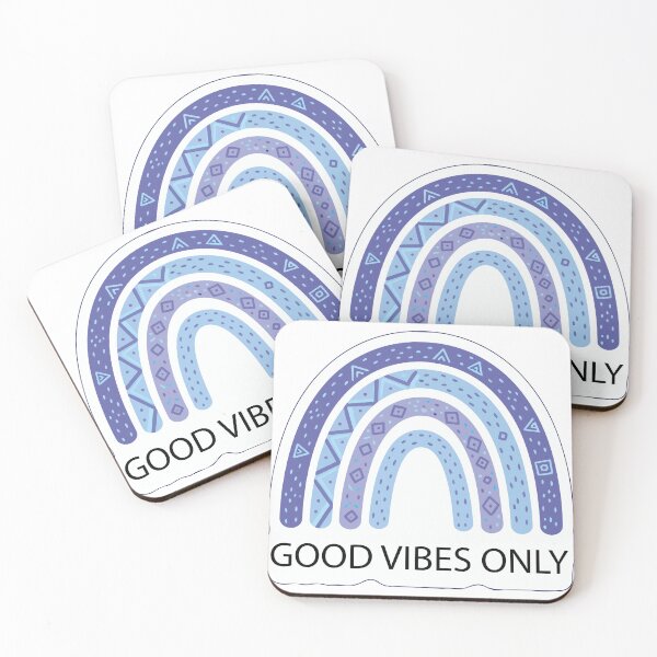 Item preview, Good Vibes Only Boho Rainbow Sticker - Cute Blue & Purple Pastel Positive Quote designed and sold by BestChoiceService.