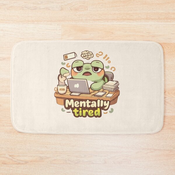 Item preview, Mentally Tired Frog | Cute Kawaii Chibi Desk Chaos designed and sold by Noxivora.