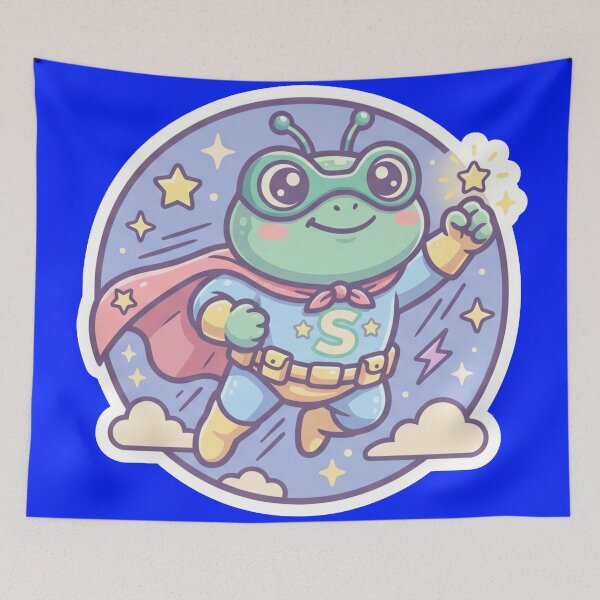 Item preview,  Super Hero Frog – Cute Cartoon Amphibian Adventure  designed and sold by ArtsyExplorer.