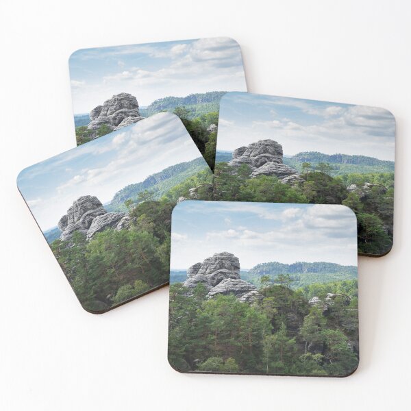 Item preview, Trees and sandstone rocks near Rathen 2, Saxon Switzerland designed and sold by Heidemüllerin.