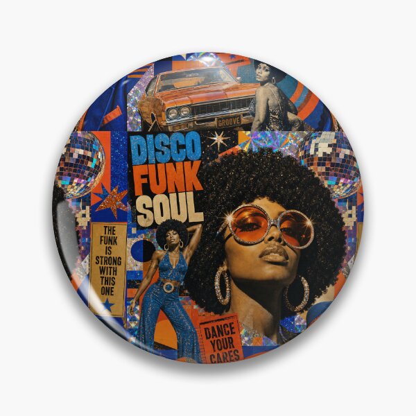 Item preview, Disco Inferno — 70s Disco & Funk Mixed‑Media Collage designed and sold by Jandedan.