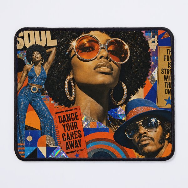 Item preview, Disco Inferno — 70s Disco & Funk Mixed‑Media Collage designed and sold by Jandedan.