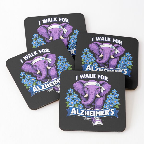 Item preview, I Walk For Alzheimer's Memory Support Elephant designed and sold by Tsugraf Designs.