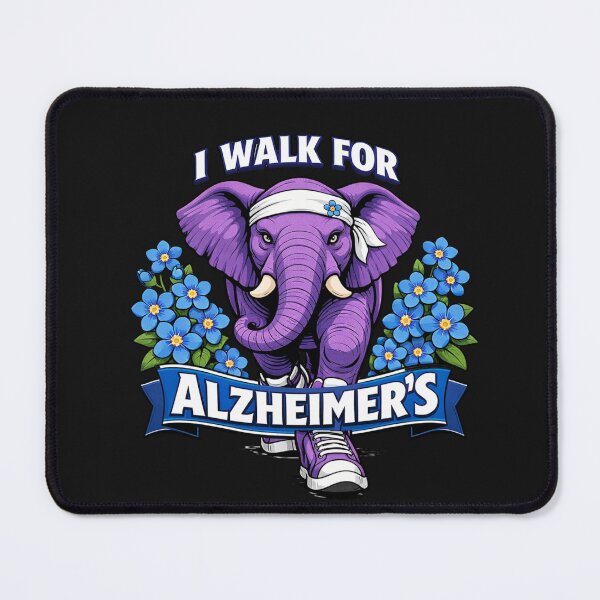 Item preview, I Walk For Alzheimer's Memory Support Elephant designed and sold by Tsugraf Designs.