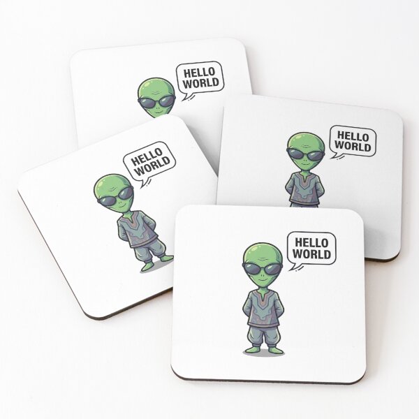 Item preview, Alien Chillin - Hello World Minimalist designed and sold by Yuxora.