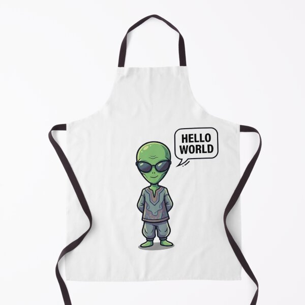Item preview, Alien Chillin - Hello World Minimalist designed and sold by Yuxora.