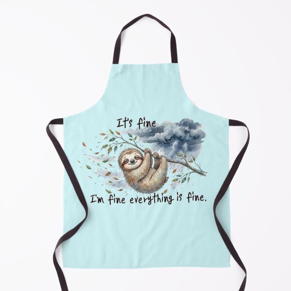Item preview, Its Fine Im Fine Everything Is Fine Funny Sloth Storm designed and sold by BreezifyDesignStudio.