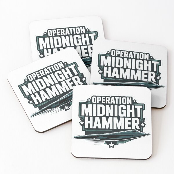 Item preview, Operation Midnight Hammer Stealth Jet Military Tactical T-Shirt and Sticker Design designed and sold by MerchlyMike.