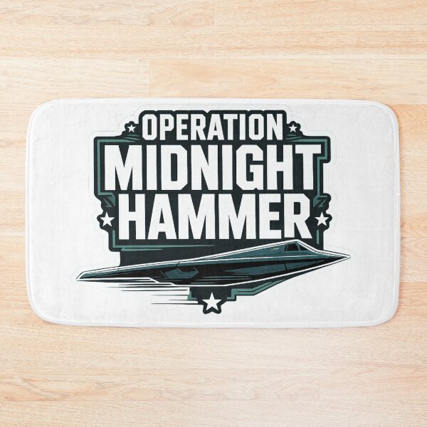 Item preview, Operation Midnight Hammer Stealth Jet Military Tactical T-Shirt and Sticker Design designed and sold by MerchlyMike.