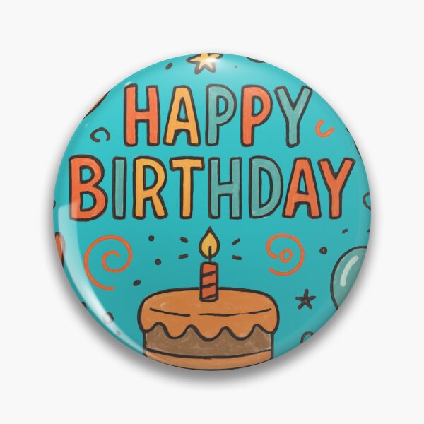Item preview, Happy Birthday Doodle Hand Drawn Cake Art designed and sold by Innova_Creations.