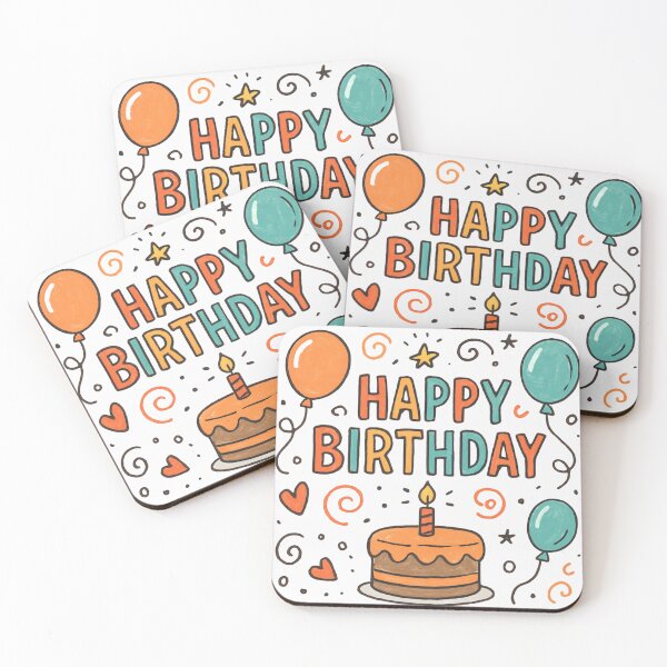 Item preview, Happy Birthday Doodle Hand Drawn Cake Art designed and sold by Innova_Creations.