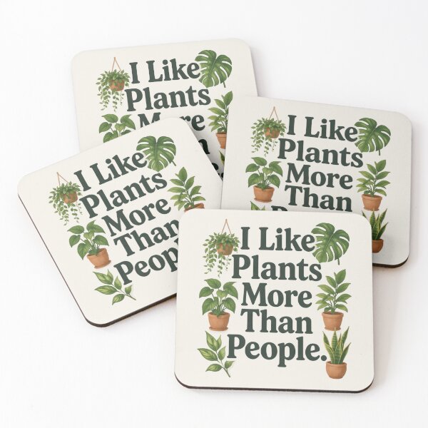 Item preview, I Like Plants More Than People – Funny Plant Lover Botanical Design designed and sold by blankTeeShirt.