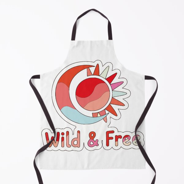 Item preview, Wild and Free Retro Sun and Moon Sticker - 70s Groovy Celestial Western Quote designed and sold by BestChoiceService.