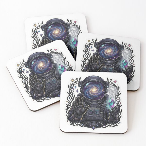 Item preview, Cosmic Astronaut Galaxy Helmet Sticker designed and sold by JeevanStickers.