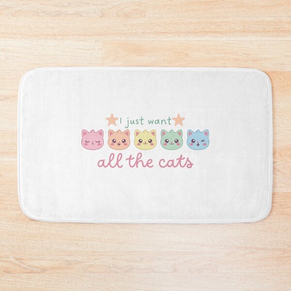 Item preview, I Just Want All The Cats - Cute Pastel Kawaii Kittens designed and sold by retroblush.