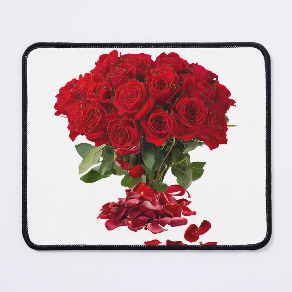 Item preview, Elegant Red Roses Bouquet with Falling Petals – Romantic Floral Design designed and sold by MattyManiac.