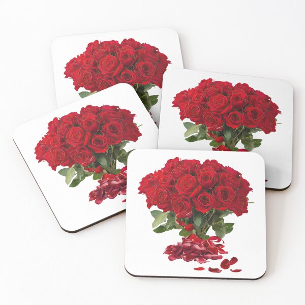 Item preview, Elegant Red Roses Bouquet with Falling Petals – Romantic Floral Design designed and sold by MattyManiac.