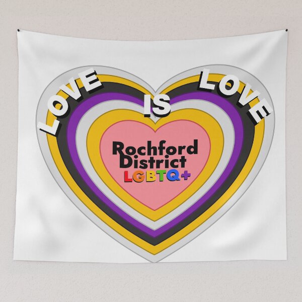 Item preview, Love is Love - Non Binary Flag designed and sold by Rochford District LGBTQ+ Group.