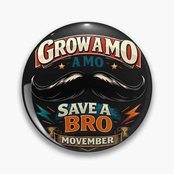 Item preview, Grow A Mo Save A Bro Movember Mustache designed and sold by Tsugraf Designs.
