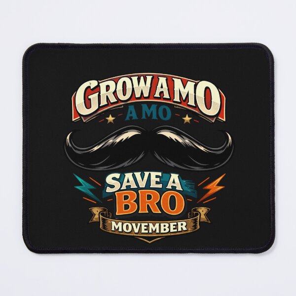 Item preview, Grow A Mo Save A Bro Movember Mustache designed and sold by Tsugraf Designs.