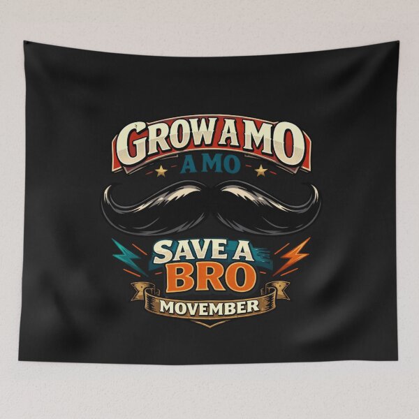 Item preview, Grow A Mo Save A Bro Movember Mustache designed and sold by Tsugraf Designs.