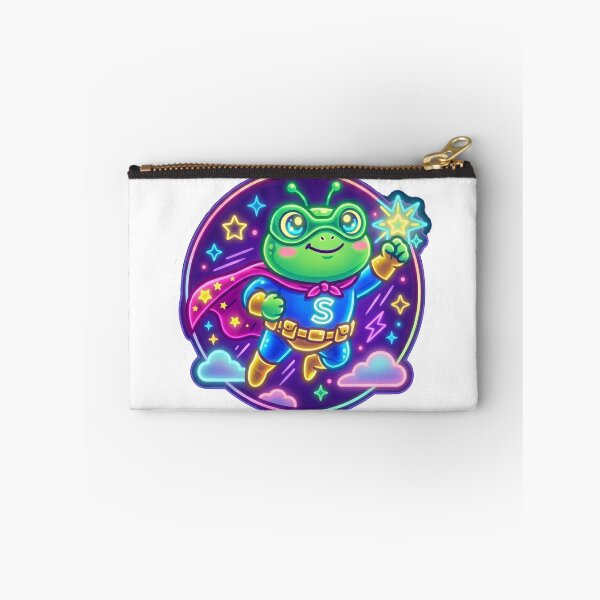 Item preview, Neon Super Hero Frog – Cute Cartoon Amphibian Adventure Design designed and sold by ArtsyExplorer.