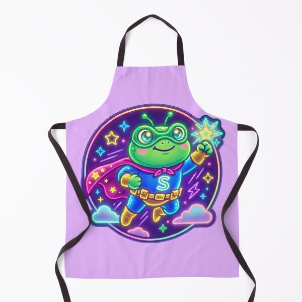 Item preview, Neon Super Hero Frog – Cute Cartoon Amphibian Adventure Design designed and sold by ArtsyExplorer.