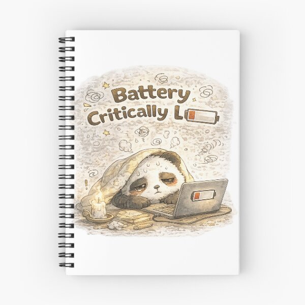 Item preview, Burnout Panda – Battery Critically Low | Exhausted Cozy Panda designed and sold by Clothes With Smiling Animals Walt Gral.