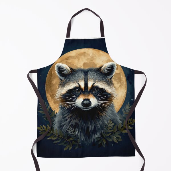 Item preview, Celestial Raccoon Watercolor Moon Forest Art designed and sold by Biedroneczka.