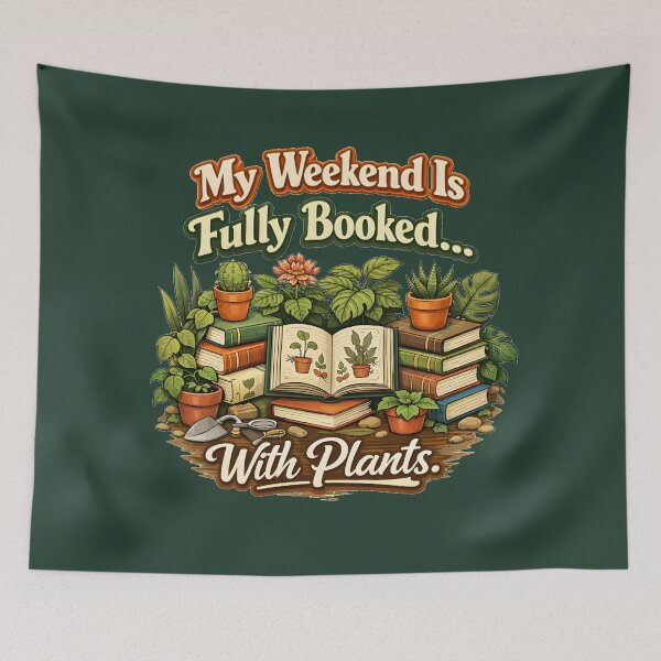 Item preview, My Weekend Is Fully Booked With Plants – Cozy Plant Lover Reading Design designed and sold by blankTeeShirt.