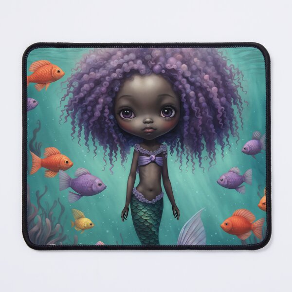 Item preview, Brianna Little Black Mermaid designed and sold by prettycritters.