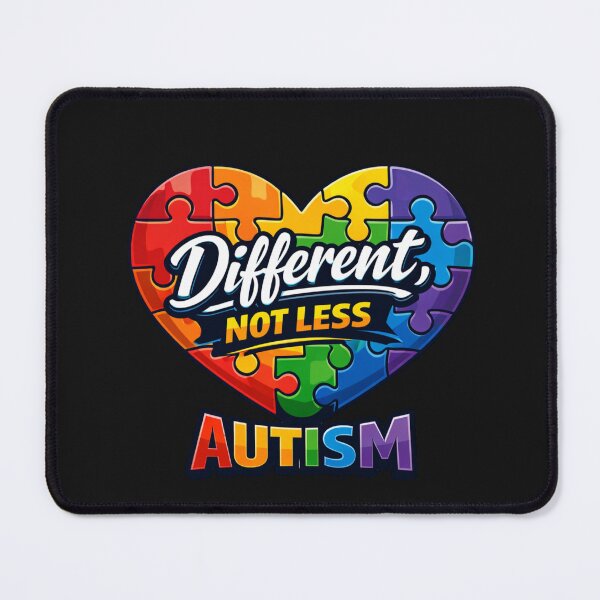 Item preview, Autism Awareness Different Not Less Puzzle Heart designed and sold by Tsugraf Designs.