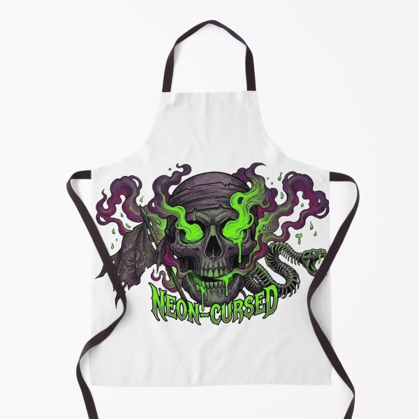 Item preview, Neon Cursed Skull and Snake Edgy Gaming Art designed and sold by JeevanStickers.