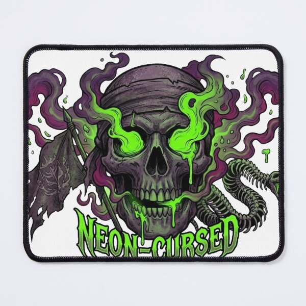Item preview, Neon Cursed Skull and Snake Edgy Gaming Art designed and sold by JeevanStickers.