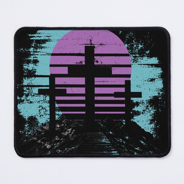 Item preview, Hill of Calvary Golgotha Jesus Christ the way 3 Christian Crosses grunge eroded streetwear black designed and sold by bard-art.