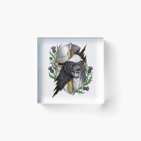 Item preview, The honey Badger in the knight's helmet designed and sold by krabbaraban.
