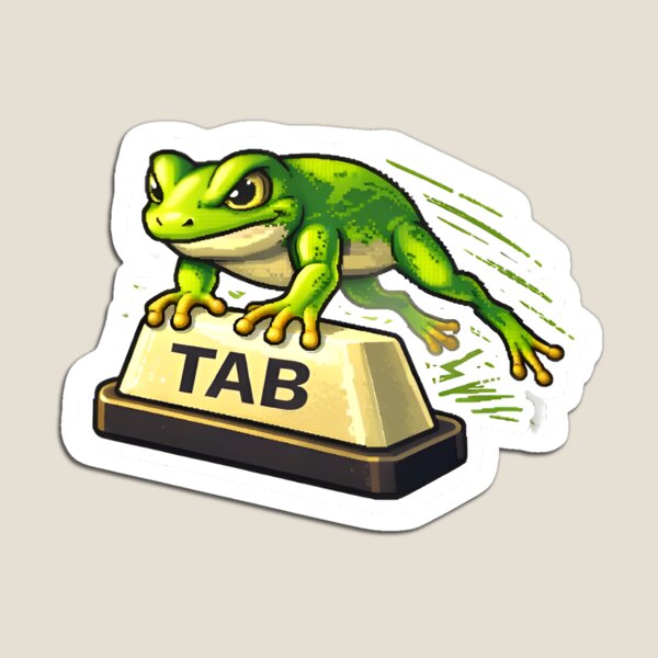 Item preview, Funny Frog Tab Key – Keyboard Humor for Programmers designed and sold by BriyaSol.