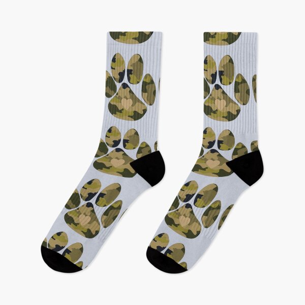 Item preview, Camo dog paw print with heart designed and sold by Doodles Down South.