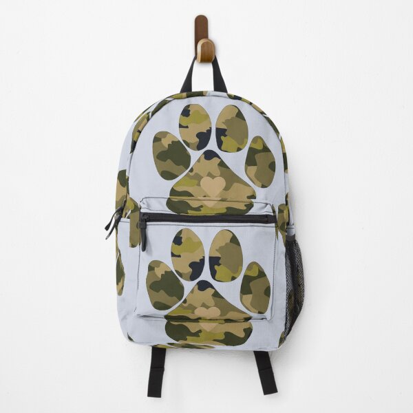 Item preview, Camo dog paw print with heart designed and sold by Doodles Down South.
