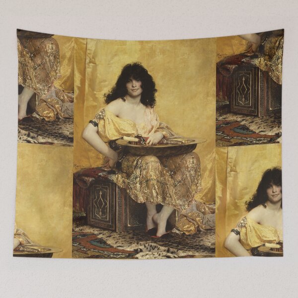 Item preview, Salome by Henri Regnault | Orientalist Golden Portrait Fine Art Wall Poster designed and sold by artofuniverse.