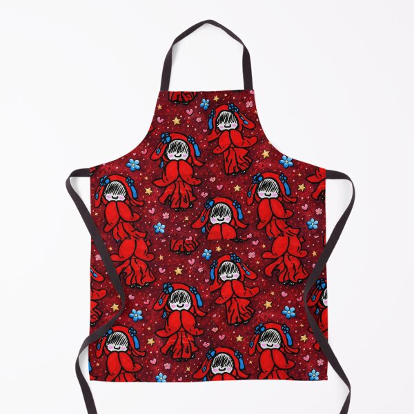 Item preview, Red girl pattern with blue flowers designed and sold by Casperblox by the Markus Boys.